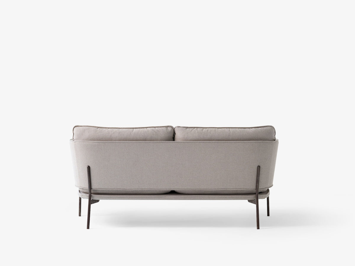 Canapé 2 places Cloud LN2 de Luca Nichetto - &amp;Tradition-Chrome-Tissu groupe 1-The Woods Gallery
