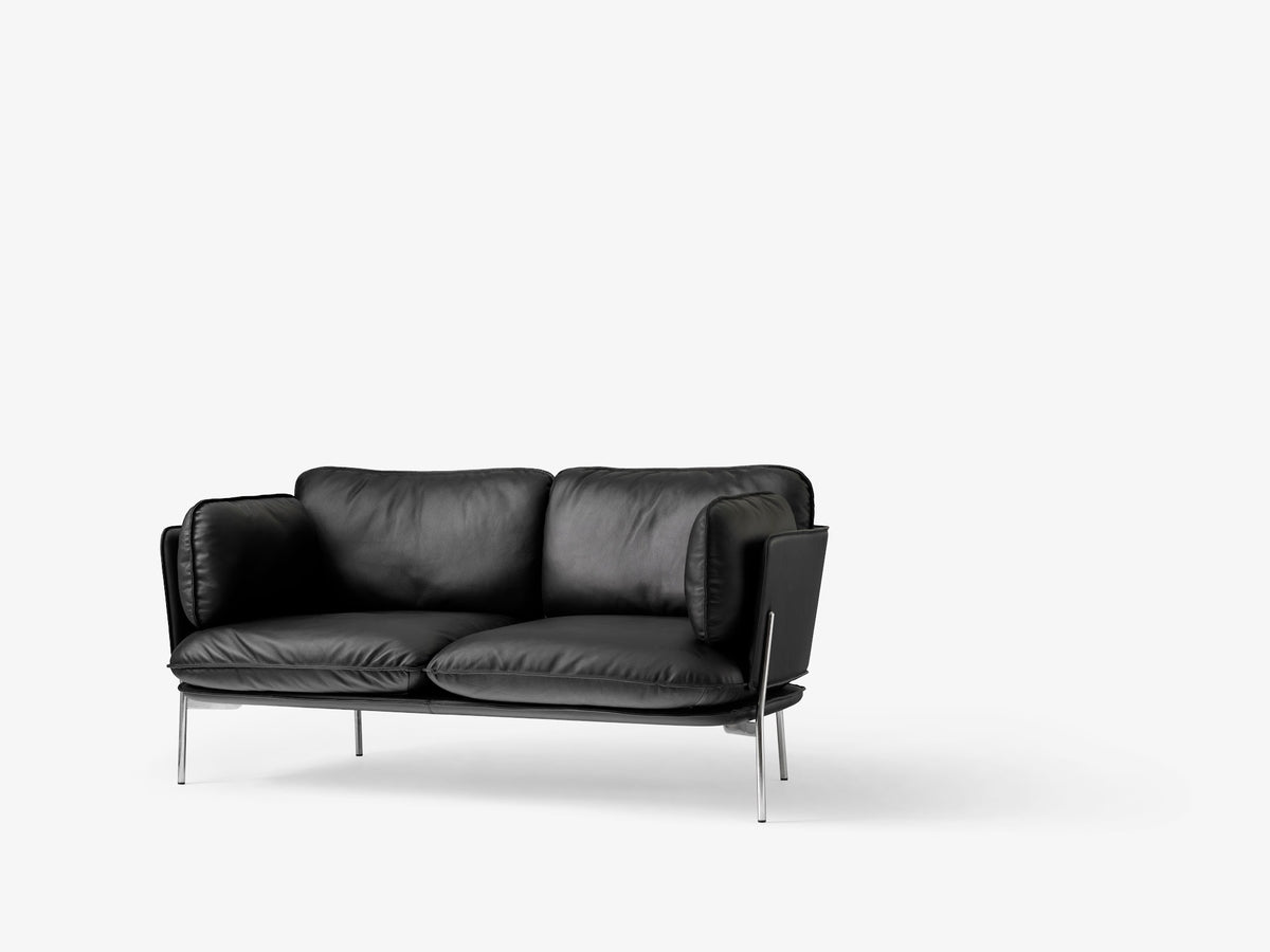 Canapé 2 places Cloud LN2 de Luca Nichetto - &amp;Tradition-Chrome-Tissu groupe 1-The Woods Gallery