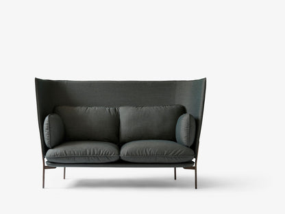 Canapé 2 places Cloud LN6 dossier haut de Luca Nichetto - &amp;Tradition-Chrome-Tissu groupe 1-The Woods Gallery
