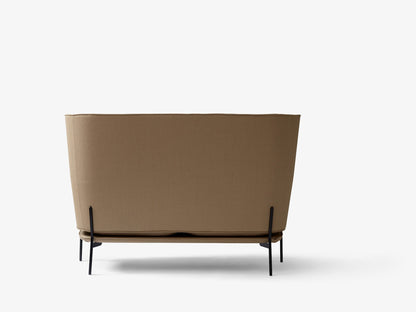 Canapé 2 places Cloud LN6 dossier haut de Luca Nichetto - &amp;Tradition-Chrome-Tissu groupe 1-The Woods Gallery
