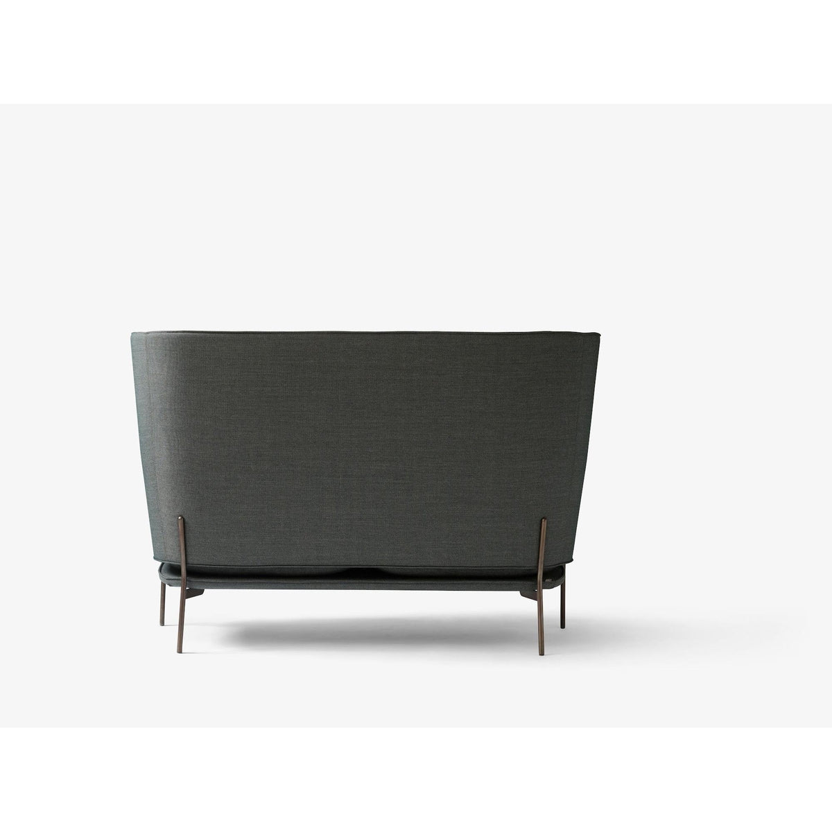 Canapé 2 places Cloud LN6 dossier haut de Luca Nichetto - &amp;Tradition-Chrome-Tissu groupe 1-The Woods Gallery