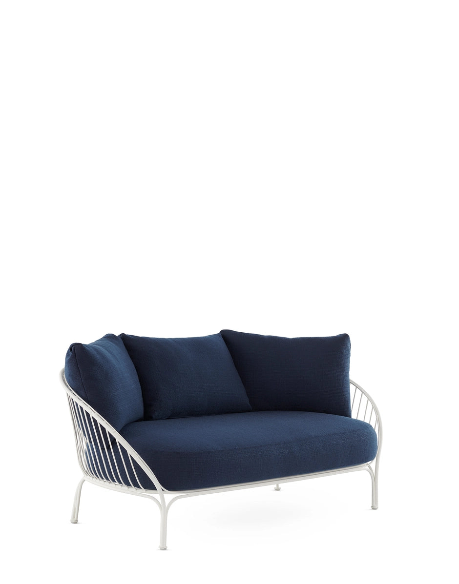 Canapé + Coussins Hiray Sofa - Ludovica + Roberto Palomba - Kartell-Bleu-The Woods Gallery