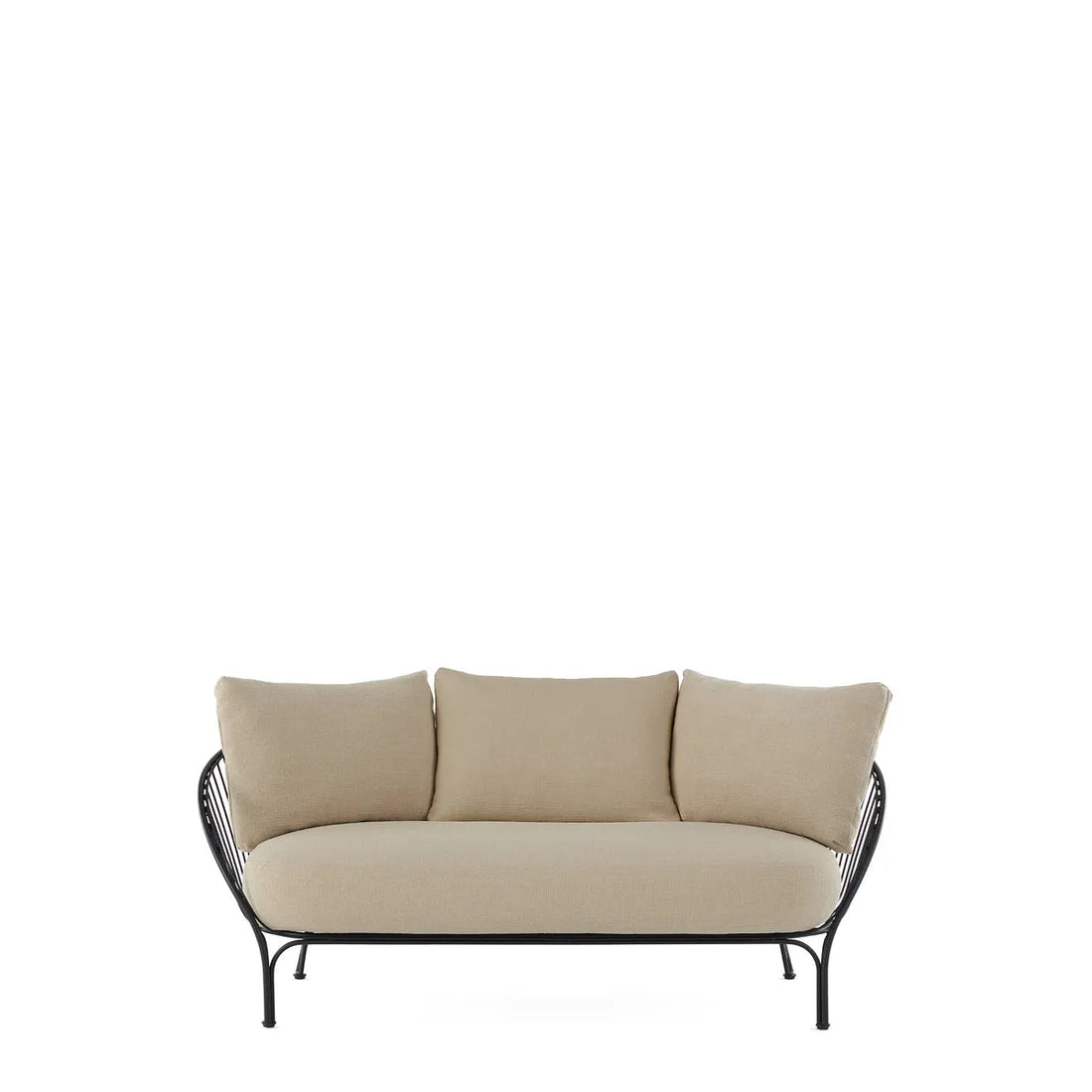 Canapé + Coussins Hiray Sofa - Ludovica + Roberto Palomba - Kartell-Noir-beige-The Woods Gallery
