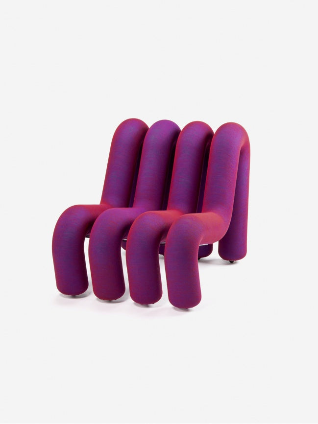 Canapé Extra Bold de Big Game - Moustache-Bleu-1 place - 4 tubes (L: 72 cm P: 99 cm H: 71 cm)-The Woods Gallery