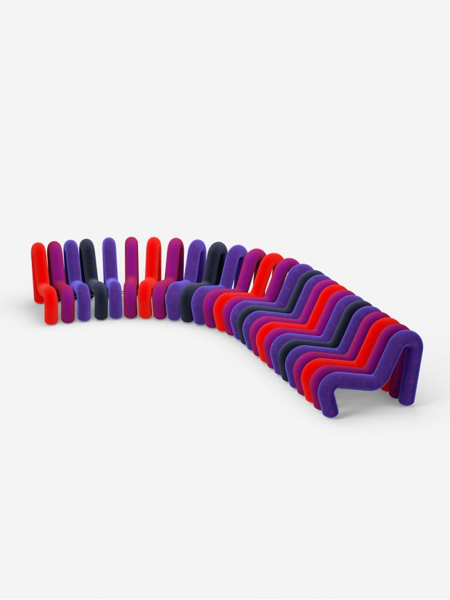 Canapé Extra Bold de Big Game - Moustache-Bleu-1 place - 4 tubes (L: 72 cm P: 99 cm H: 71 cm)-The Woods Gallery