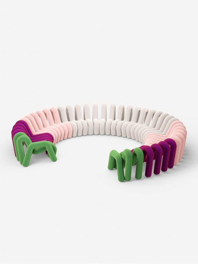 Canapé Extra Bold de Big Game - Moustache-Bleu-1 place - 4 tubes (L: 72 cm P: 99 cm H: 71 cm)-The Woods Gallery