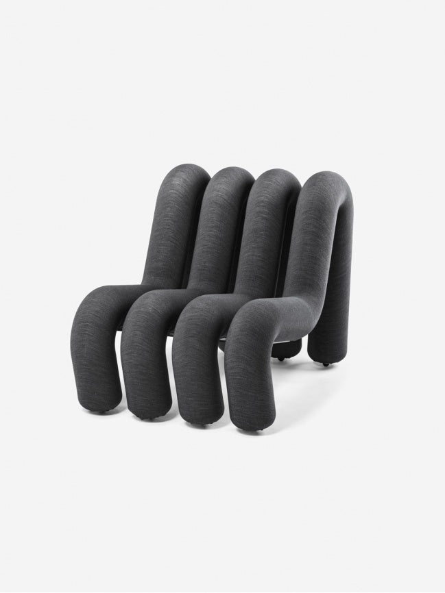 Canapé Extra Bold de Big Game - Moustache-Noir écru-1 place - 4 tubes (L: 72 cm P: 99 cm H: 71 cm)-The Woods Gallery