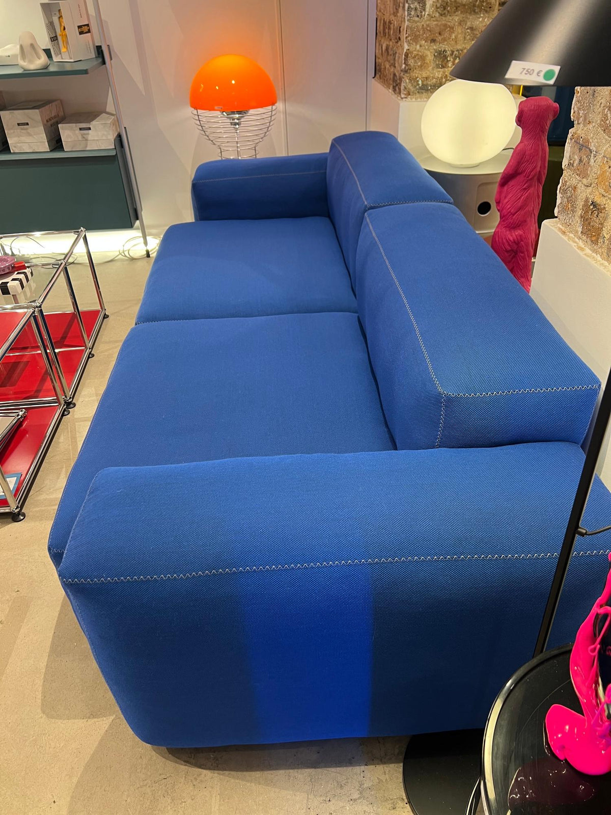 Canapé Mags Soft Low Bleu - 2,5 places - Combinaison 01 - Tissu - Hay - modèle d&