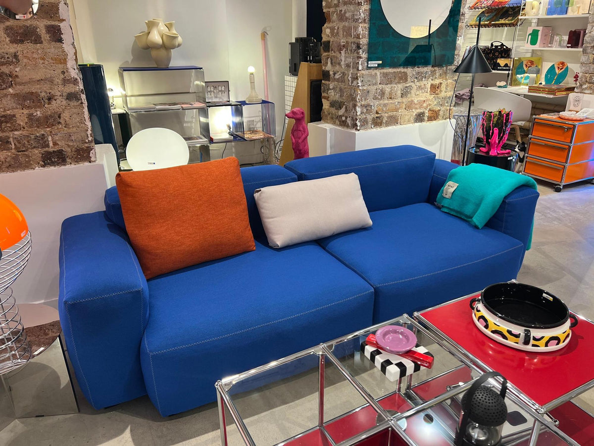 Canapé Mags Soft Low Bleu - 2,5 places - Combinaison 01 - Tissu - Hay - modèle d&