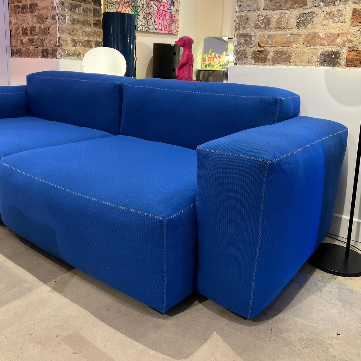 Canapé Mags Soft Low Bleu - 2,5 places - Combinaison 01 - Tissu - Hay - modèle d&