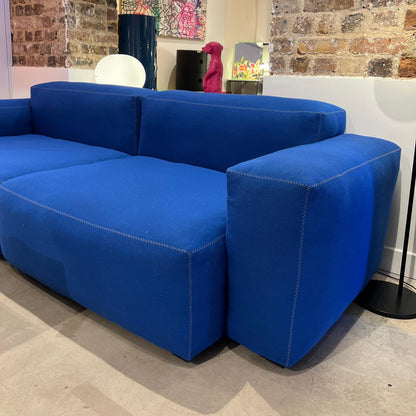 Canapé Mags Soft Low Bleu - 2,5 places - Combinaison 01 - Tissu - Hay - modèle d&
