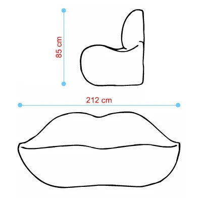 Canapé Dark Lady Bocca Sofa édition limitée 500 ex de Studio 65 / L 212 cm - Gufram-The Woods Gallery