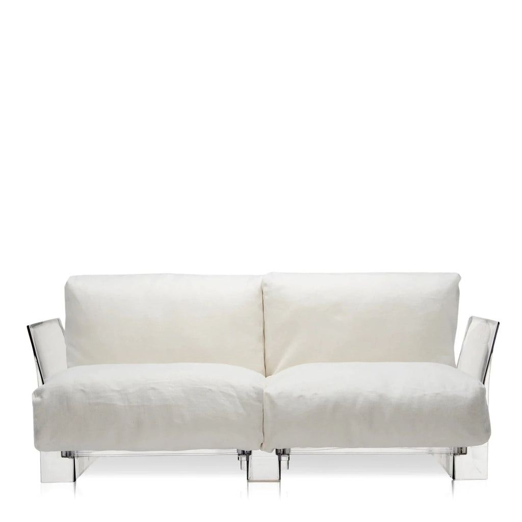 Canapé d'extérieur Pop Outdoor de Piero Lissoni avec Carlo Tamborini- Kartell-Ikon white-The Woods Gallery