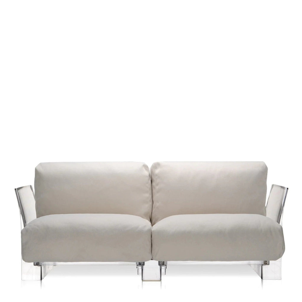 Canapé d'extérieur Pop Outdoor de Piero Lissoni avec Carlo Tamborini- Kartell-Ikon white-The Woods Gallery