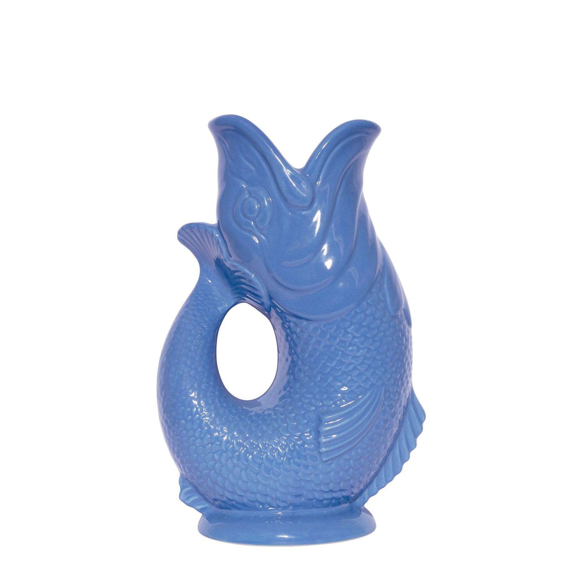 Carafe Gluggle Poisson L par Thomas Forester & Son - Wade Ceramics-Bleu marine-The Woods Gallery