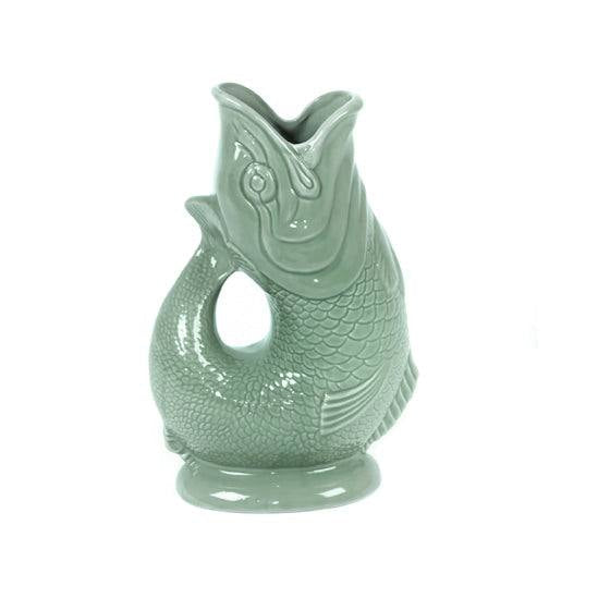 Carafe Gluggle Poisson XL par Thomas Forester & Son - Wade Ceramics-Bleu pâle-The Woods Gallery