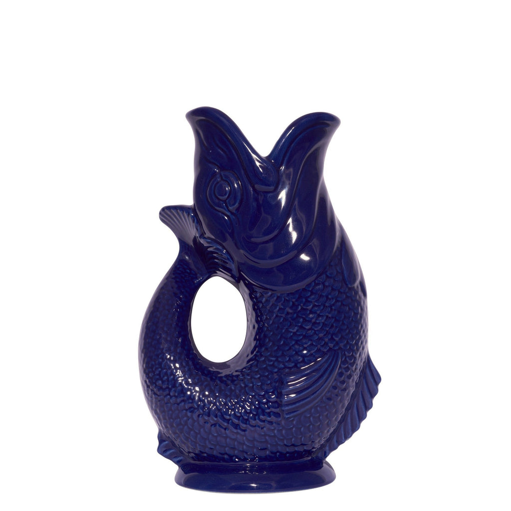 Carafe Gluggle Poisson XL par Thomas Forester & Son - Wade Ceramics-Cobalt-The Woods Gallery