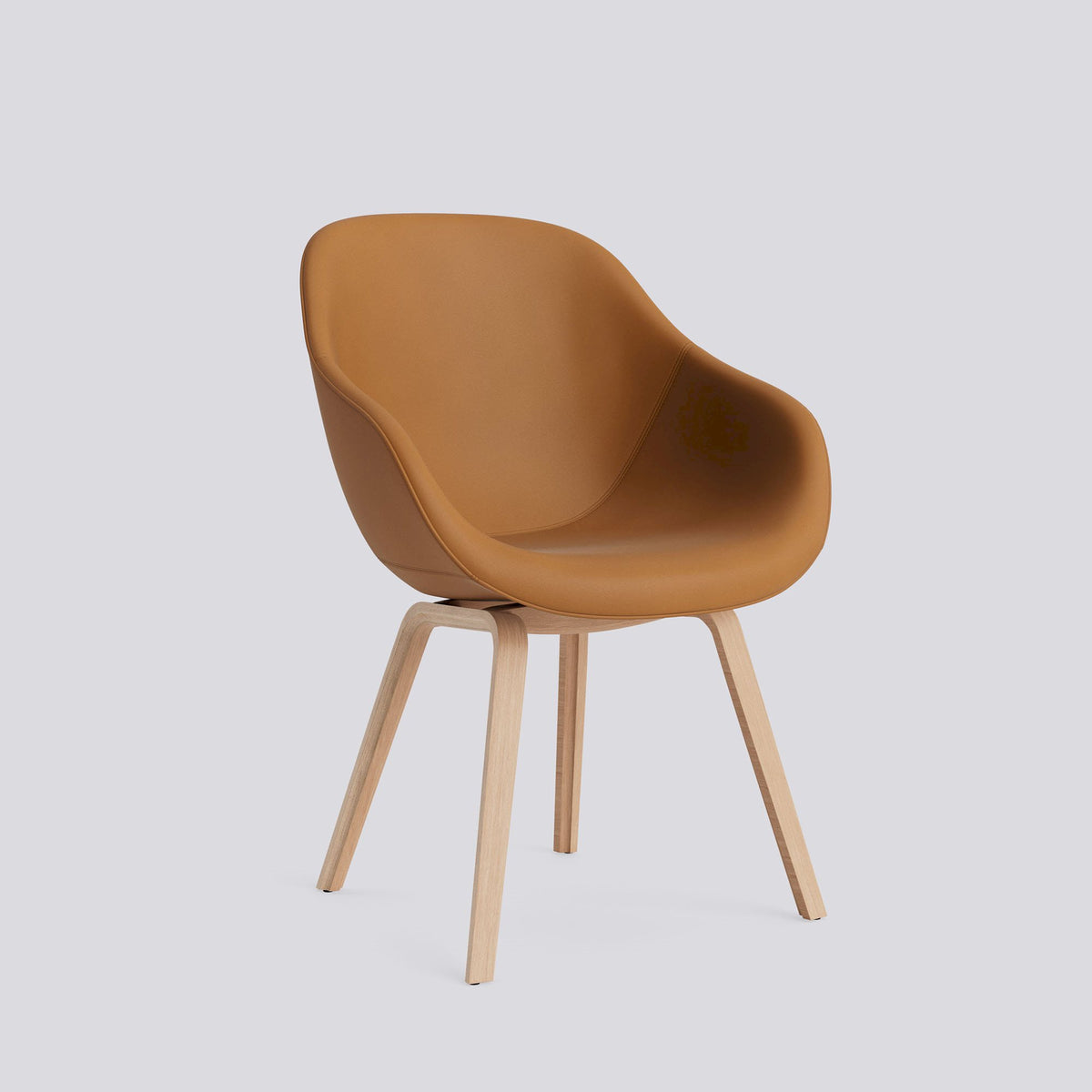 Chaise About A Chair AAC 123 de Hee Welling - Hay-Garnissage intégral Sense Cognac, placage de chêne laqué à l&