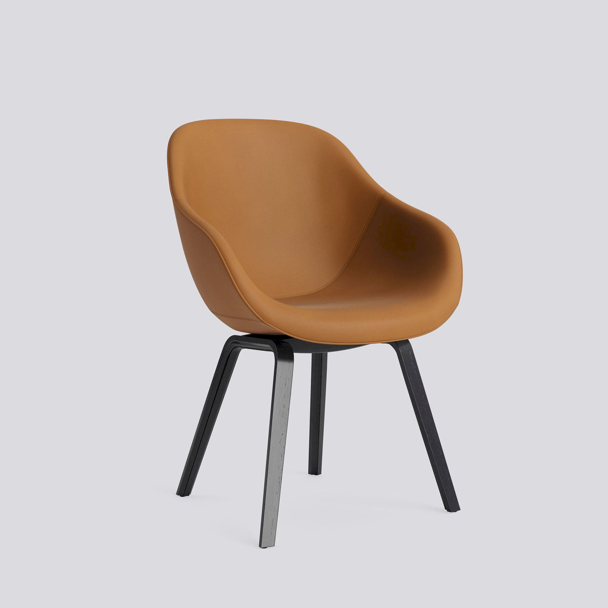 Chaise About A Chair AAC 123 de Hee Welling - Hay-Garnissage intégral Sense Cognac, placage de chêne laqué à l&