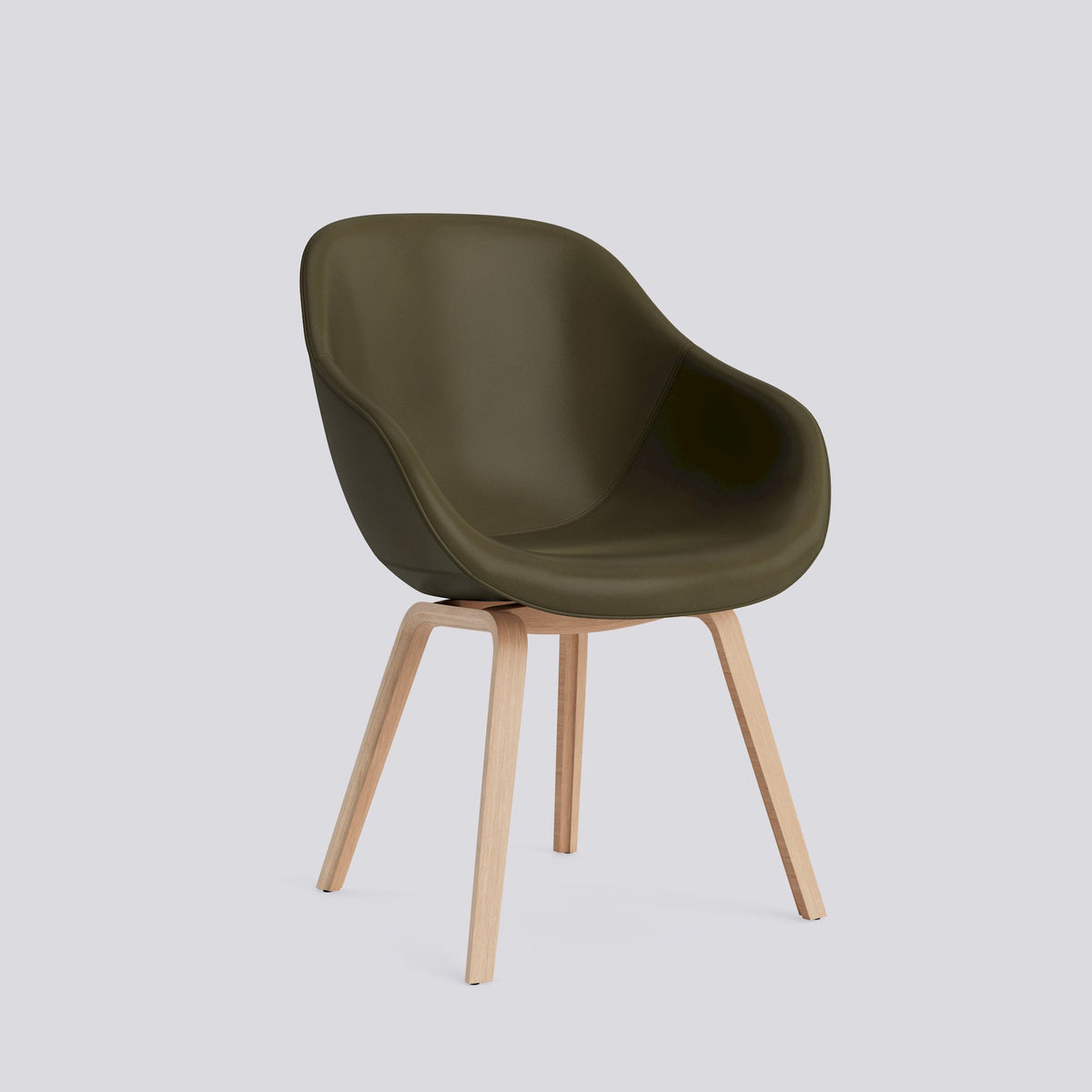 Chaise About A Chair AAC 123 de Hee Welling - Hay-Garnissage intégral Sense Forest, placage de chêne laqué à l&