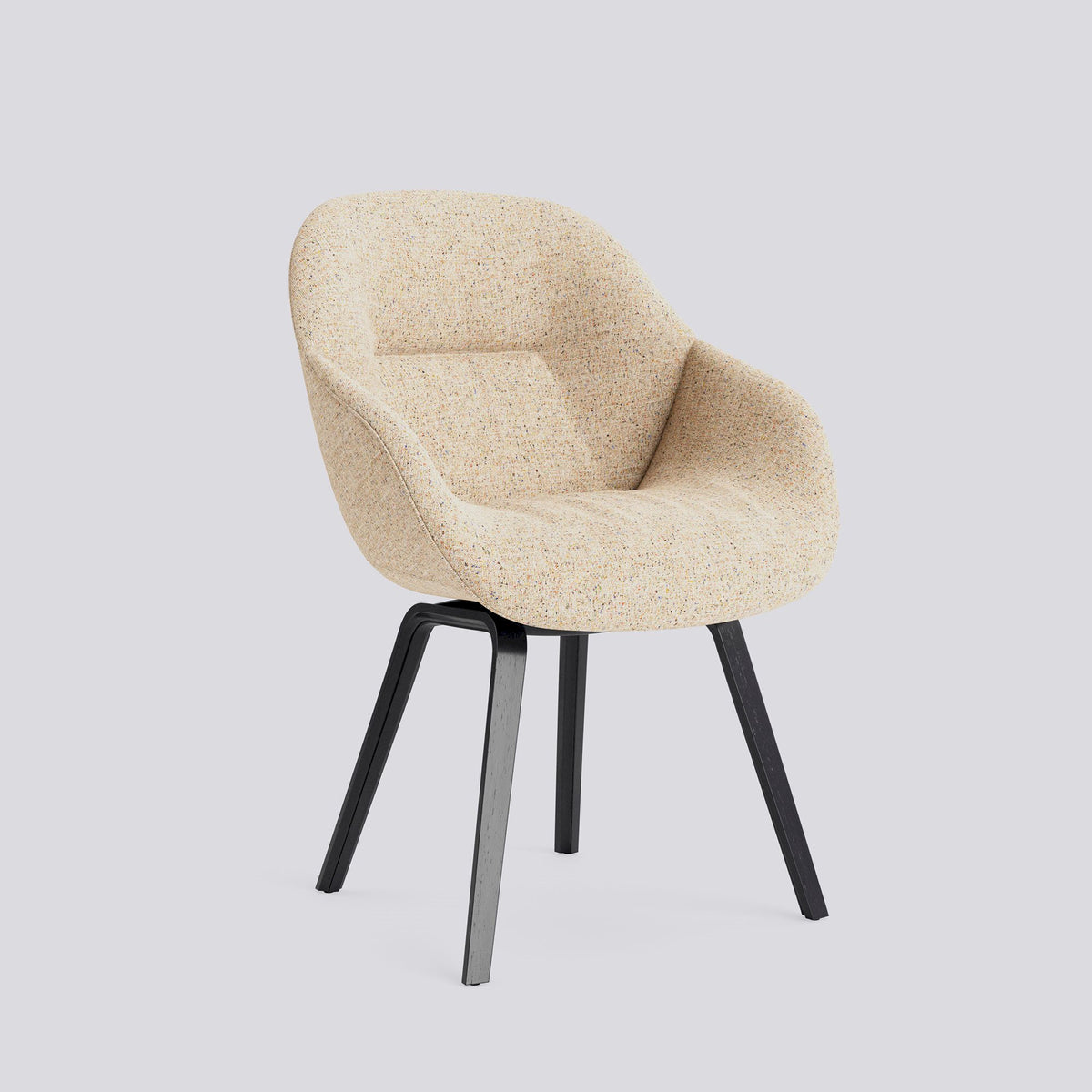 Chaise About A Chair AAC 123 de Hee Welling - Hay-Garnissage intégral matelassé Bolgheri LGG60, placage de chêne laqué à l&