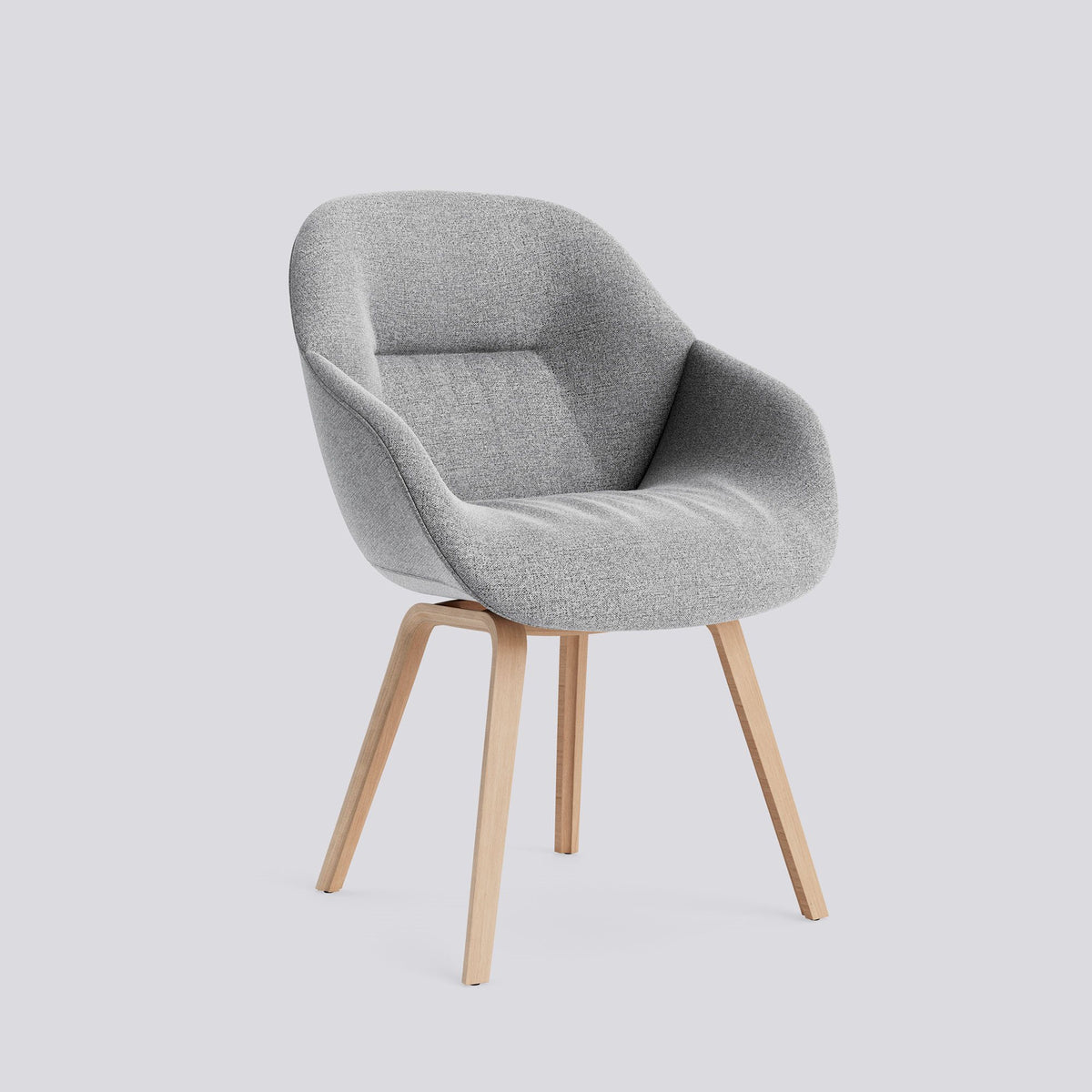 Chaise About A Chair AAC 123 de Hee Welling - Hay-Garnissage intégral matelassé Hallingdal 130, placage de chêne laqué à l&