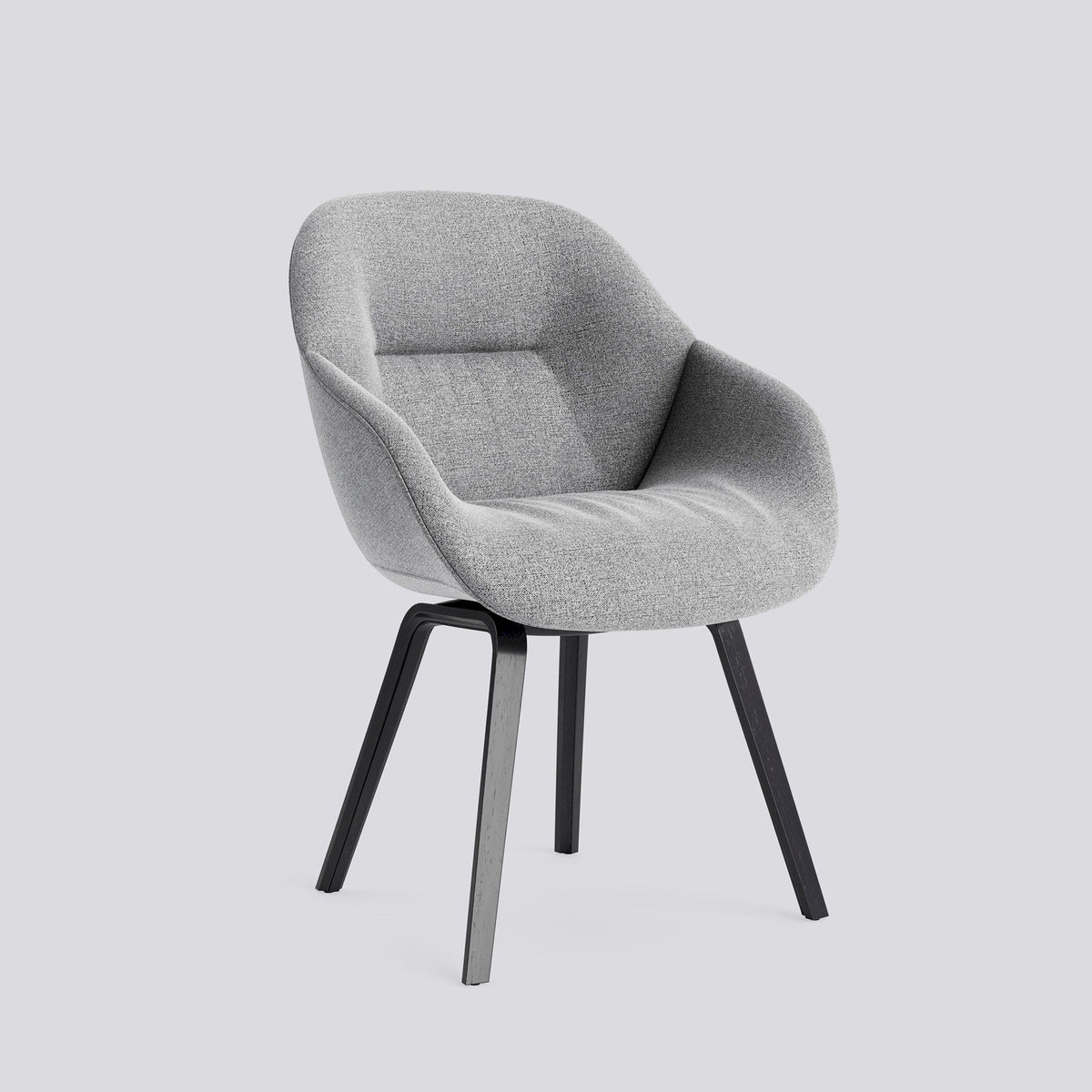 Chaise About A Chair AAC 123 de Hee Welling - Hay-Garnissage intégral matelassé Hallingdal 130, placage de chêne laqué à l&
