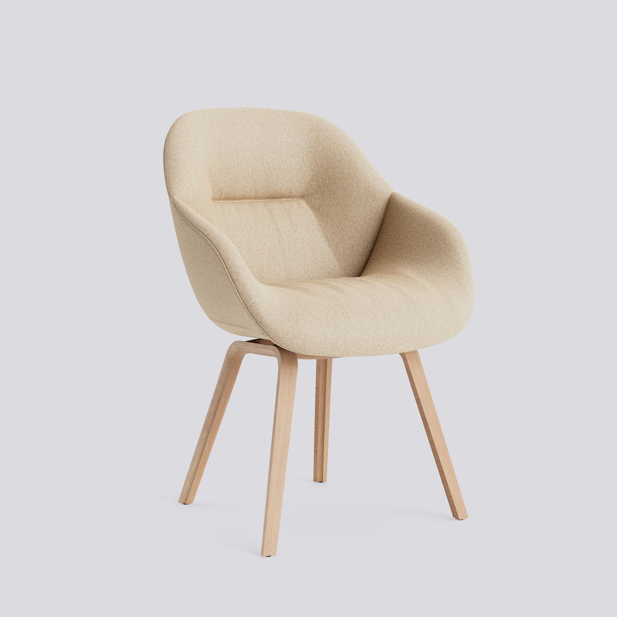Chaise About A Chair AAC 123 de Hee Welling - Hay-Garnissage intégral matelassé Hallingdal 220, placage de chêne laqué à l&