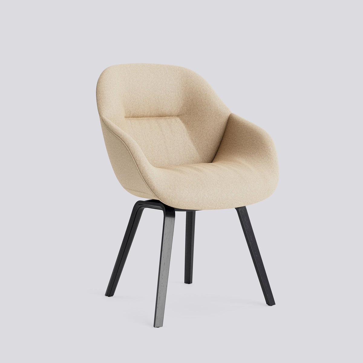 Chaise About A Chair AAC 123 de Hee Welling - Hay-Garnissage intégral matelassé Hallingdal 220, placage de chêne laqué à l&