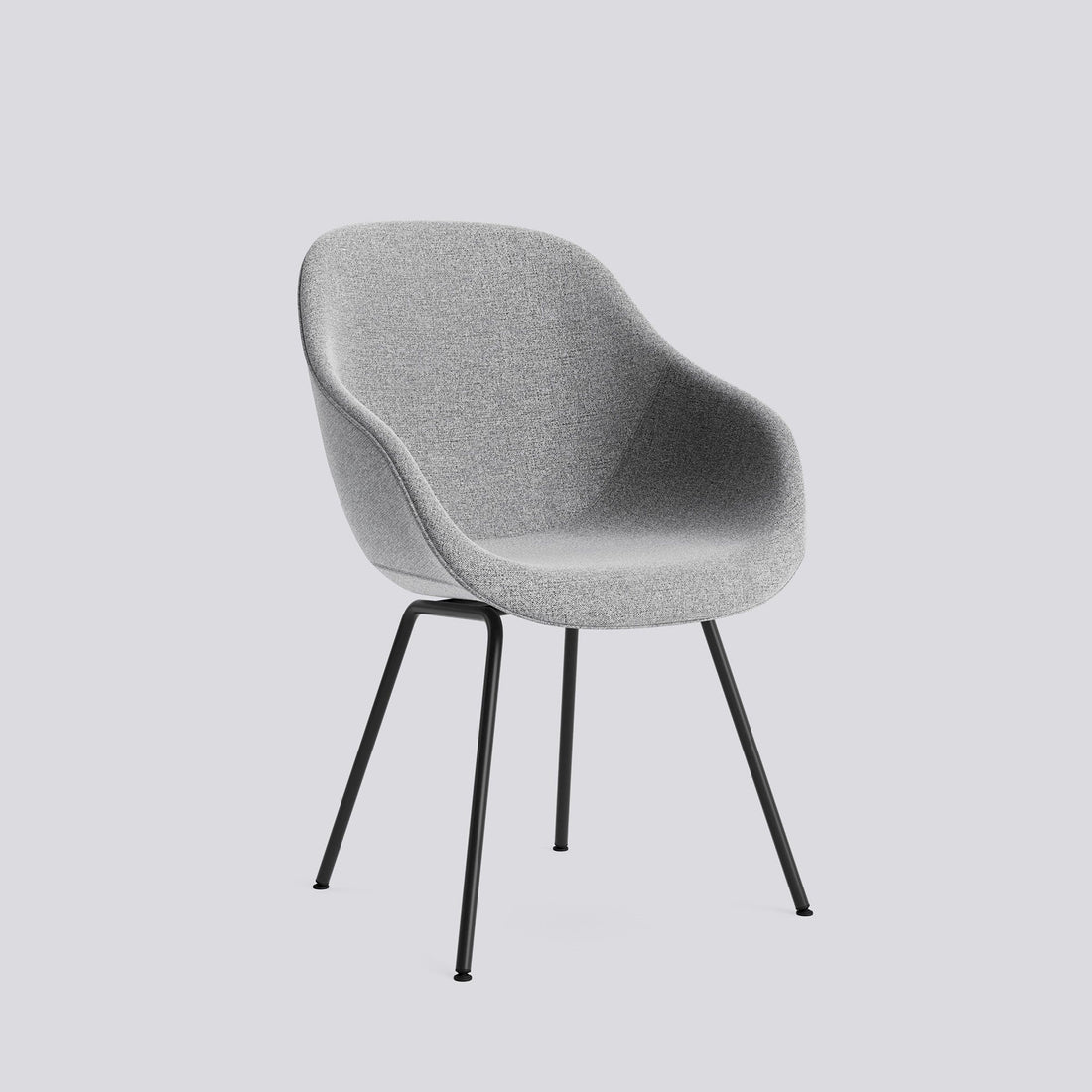 Chaise About A Chair AAC 127 de Hee Welling - Hay-Garnissage intégral Hallingdal 130, acier thermolaqué noir, piètement 4 pieds-The Woods Gallery