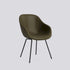Chaise About A Chair AAC 127 de Hee Welling - Hay-Garnissage intégral Sense Forest, acier thermolaqué noir, piètement 4 pieds-The Woods Gallery