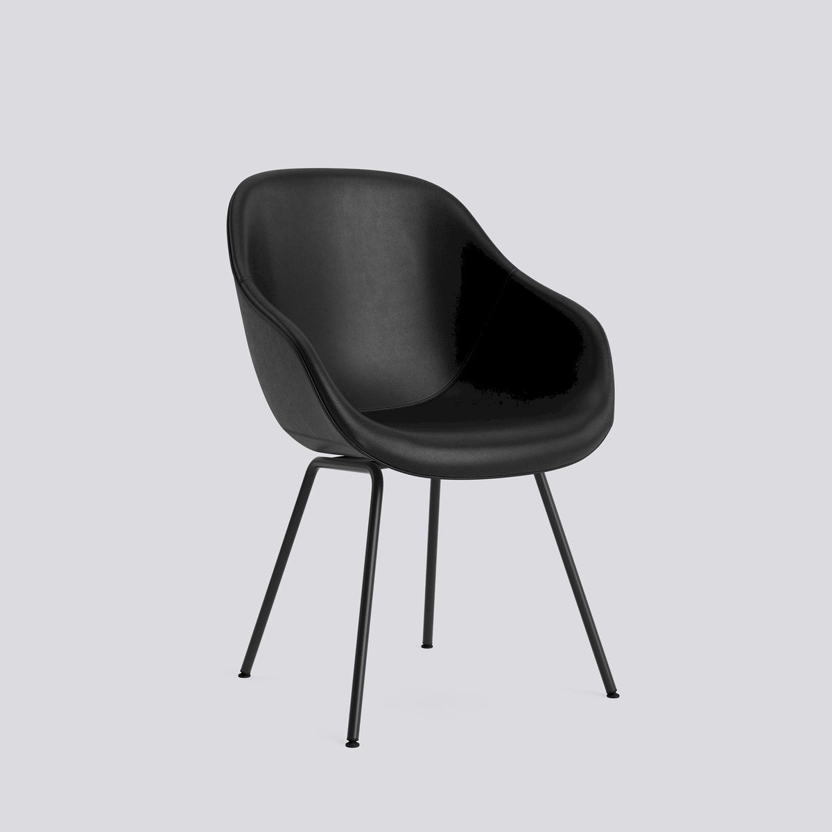 Chaise About A Chair AAC 127 de Hee Welling - Hay-Garnissage intégral Sierra SI1001, acier thermolaqué noir, piètement 4 pieds-The Woods Gallery