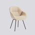 Chaise About A Chair AAC 127 de Hee Welling - Hay-Garnissage intégral matelassé Bolgheri LGG60, acier thermolaqué noir, piètement 4 pieds-The Woods Gallery