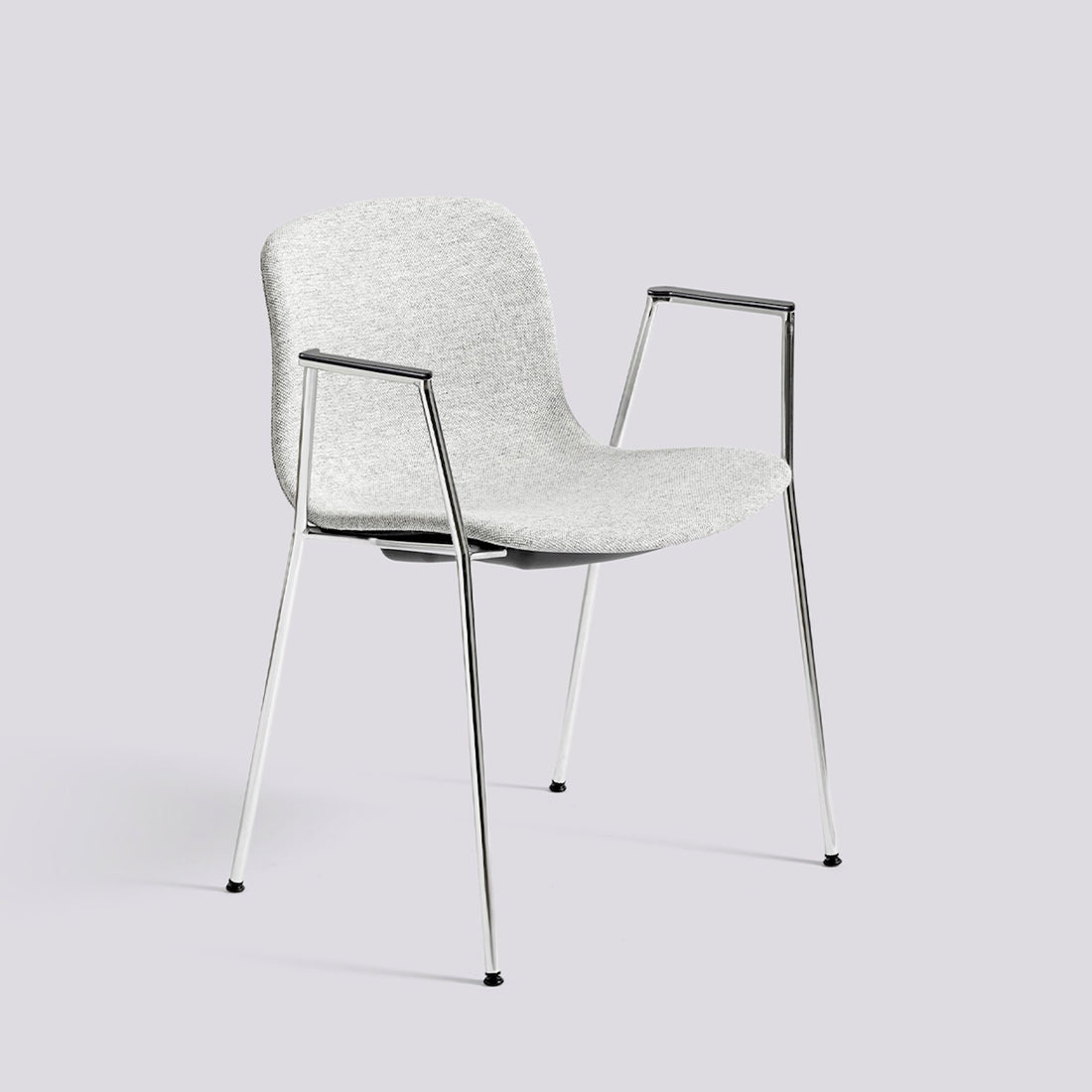 Chaise About A Chair AAC 19 de Hee Welling - Hay-Garnissage intégral Hallingdal 116, acier chromé, piètement 4 pieds-The Woods Gallery