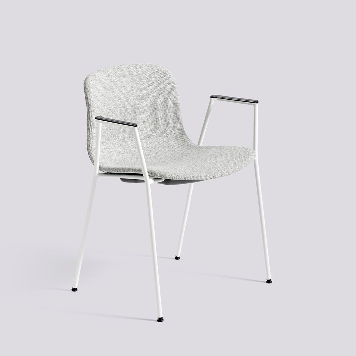 Chaise About A Chair AAC 19 de Hee Welling - Hay-Garnissage intégral Hallingdal 116, acier thermolaqué blanc, piètement 4 pieds-The Woods Gallery