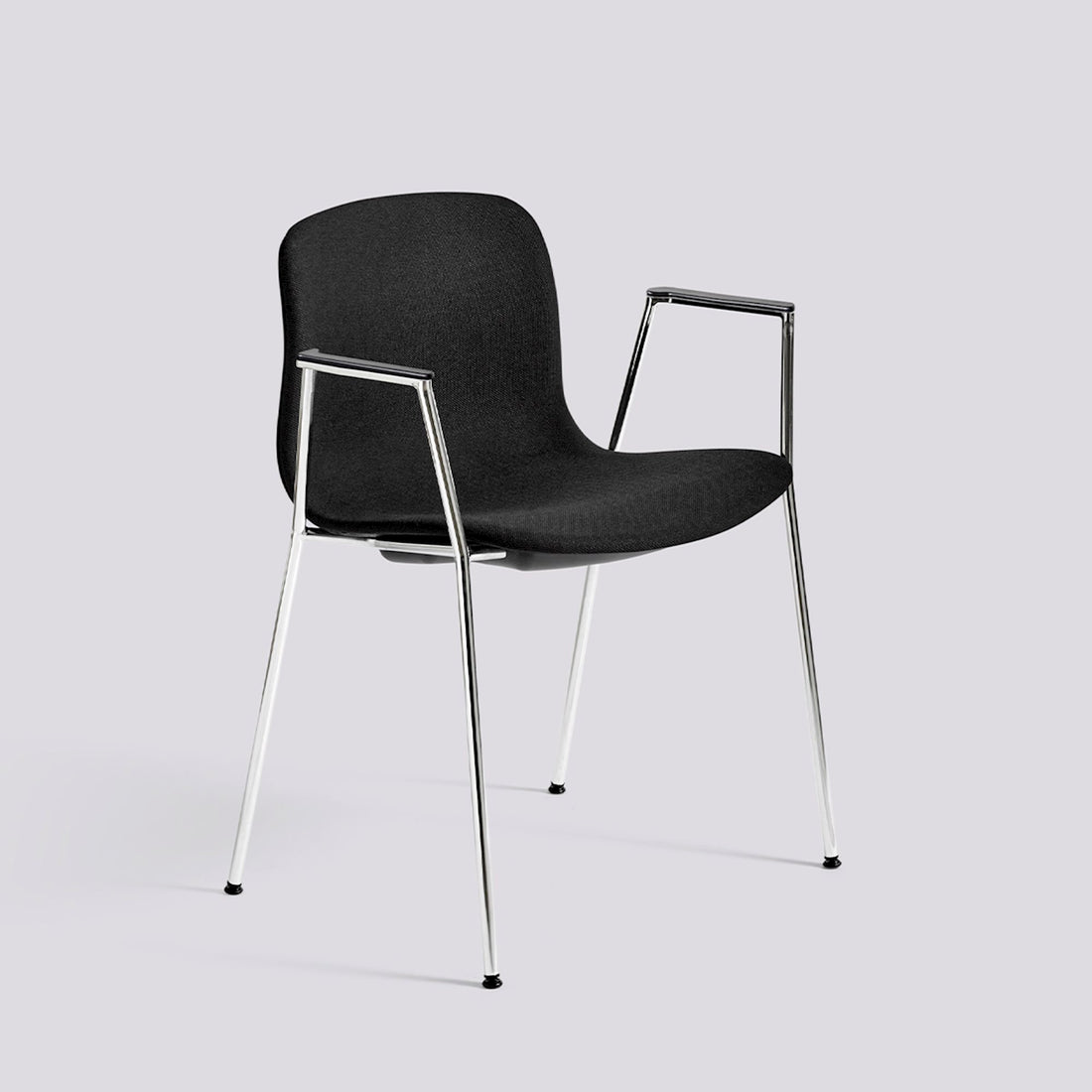 Chaise About A Chair AAC 19 de Hee Welling - Hay-Garnissage intégral Steelcut 190, acier chromé, piètement 4 pieds-The Woods Gallery