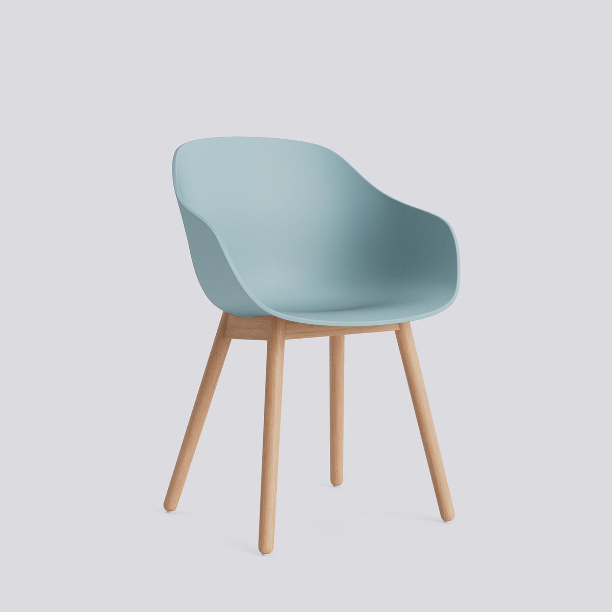 Chaise About A Chair AAC 212 de Hee Welling - Hay-Polypropylène recyclé Dusty blue, chêne massif laqué à l&