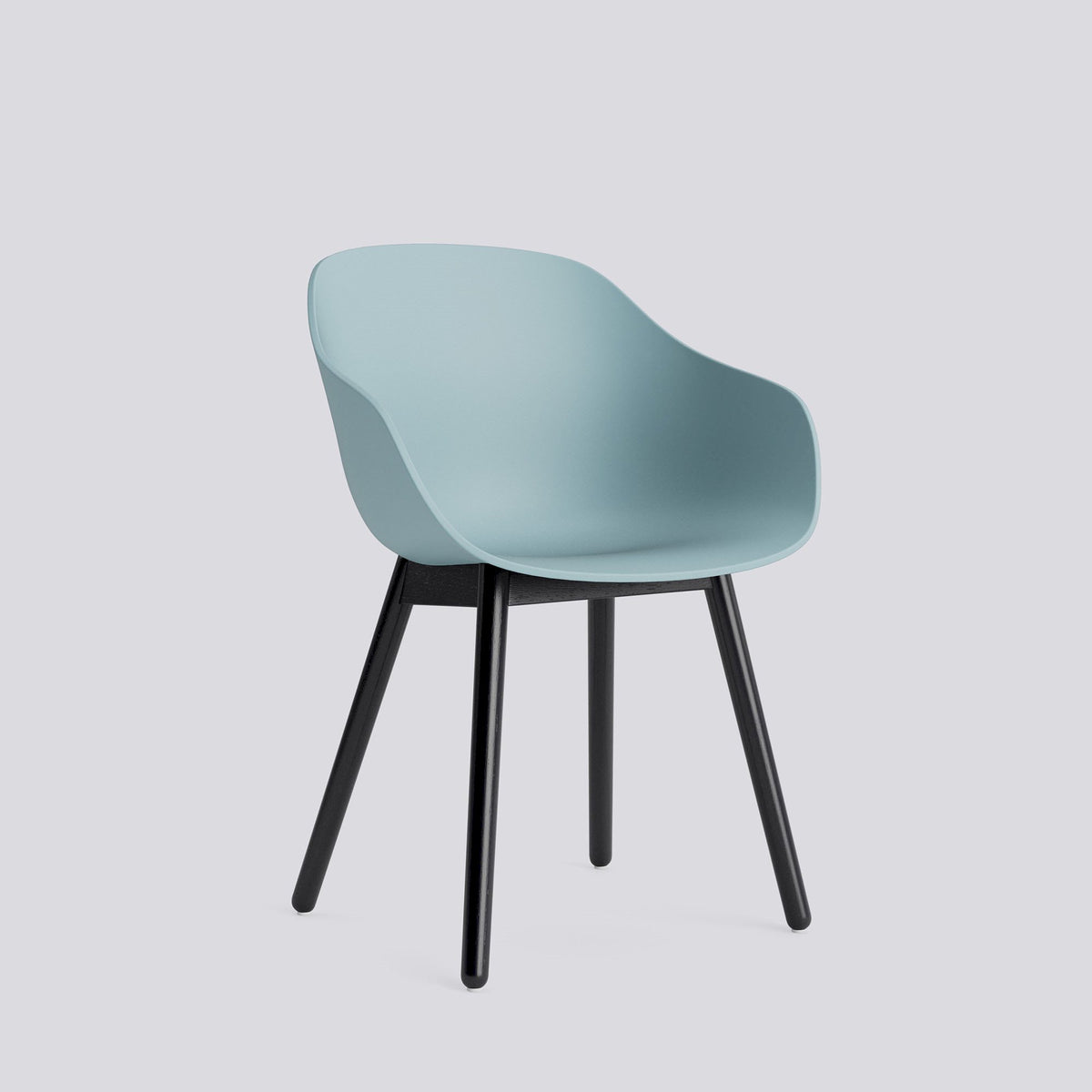 Chaise About A Chair AAC 212 de Hee Welling - Hay-Polypropylène recyclé Dusty blue, chêne massif laqué à l&