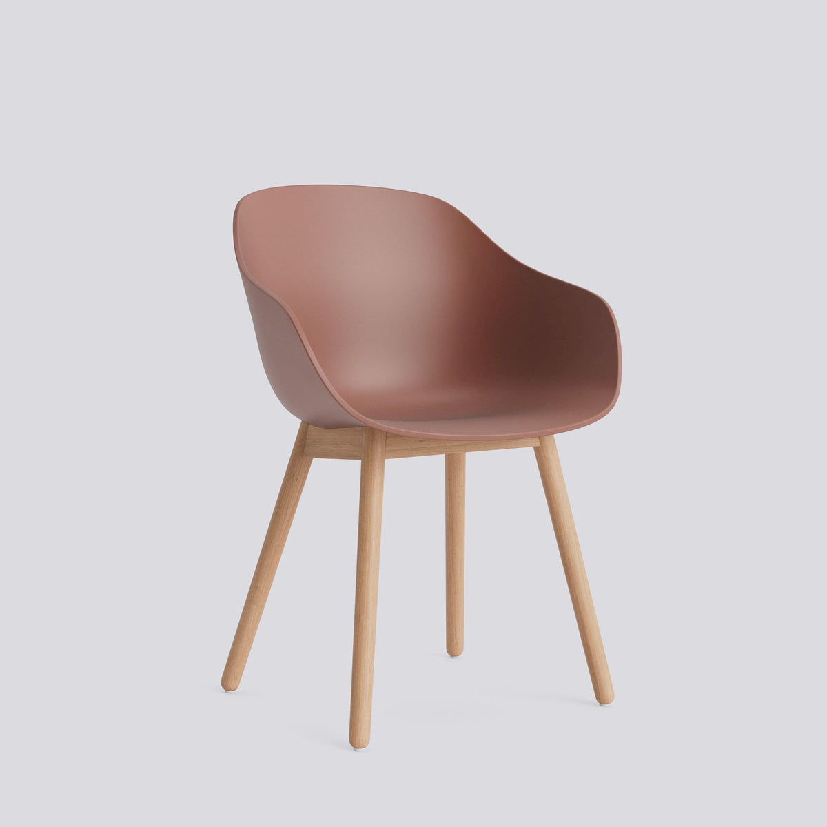 Chaise About A Chair AAC 212 de Hee Welling - Hay-Polypropylène recyclé Soft brick, chêne massif laqué à l&