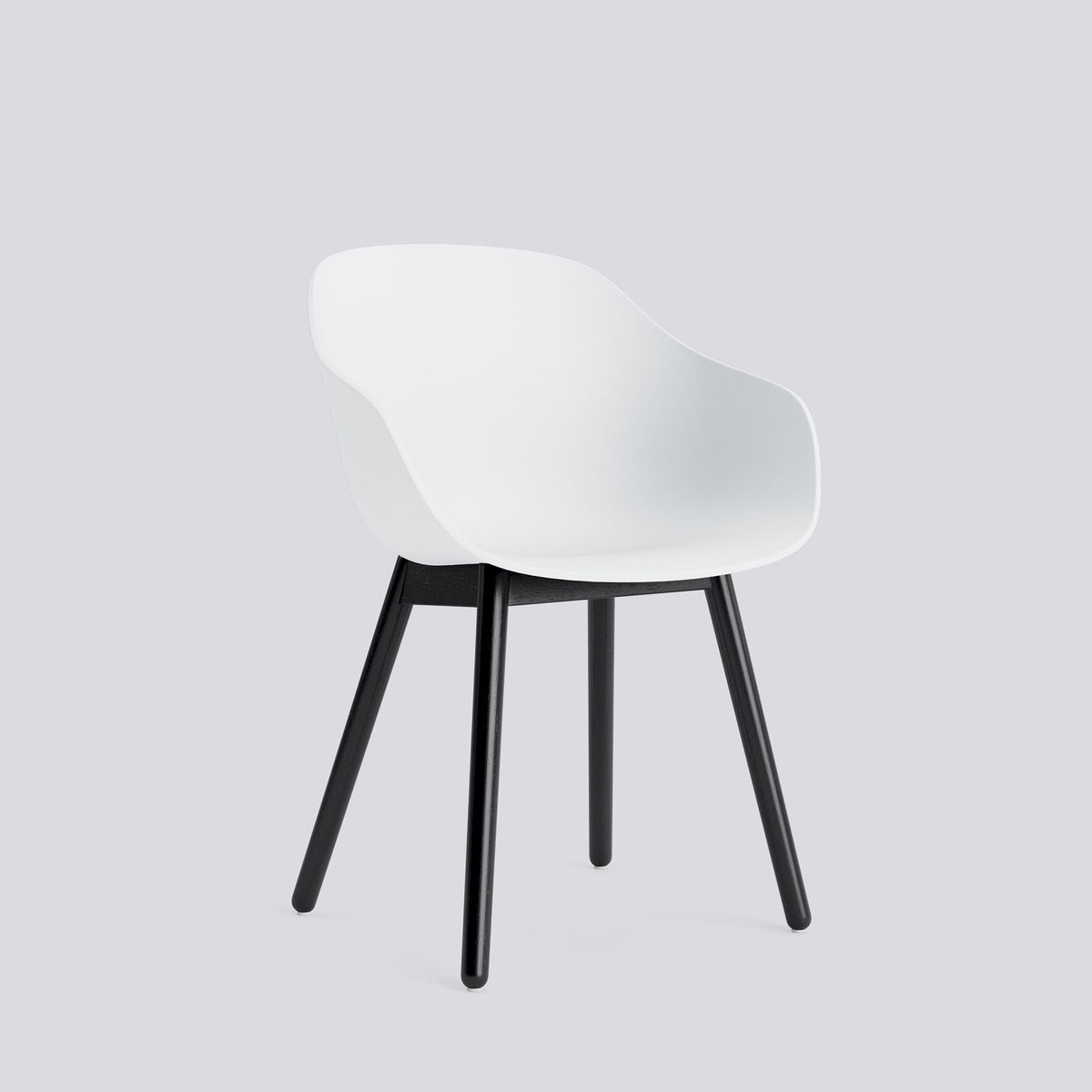 Chaise About A Chair AAC 212 de Hee Welling - Hay-Polypropylène recyclé blanc, chêne massif laqué à l&