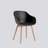 Chaise About A Chair AAC 212 de Hee Welling - Hay-Polypropylène recyclé noir, chêne massif laqué à l&