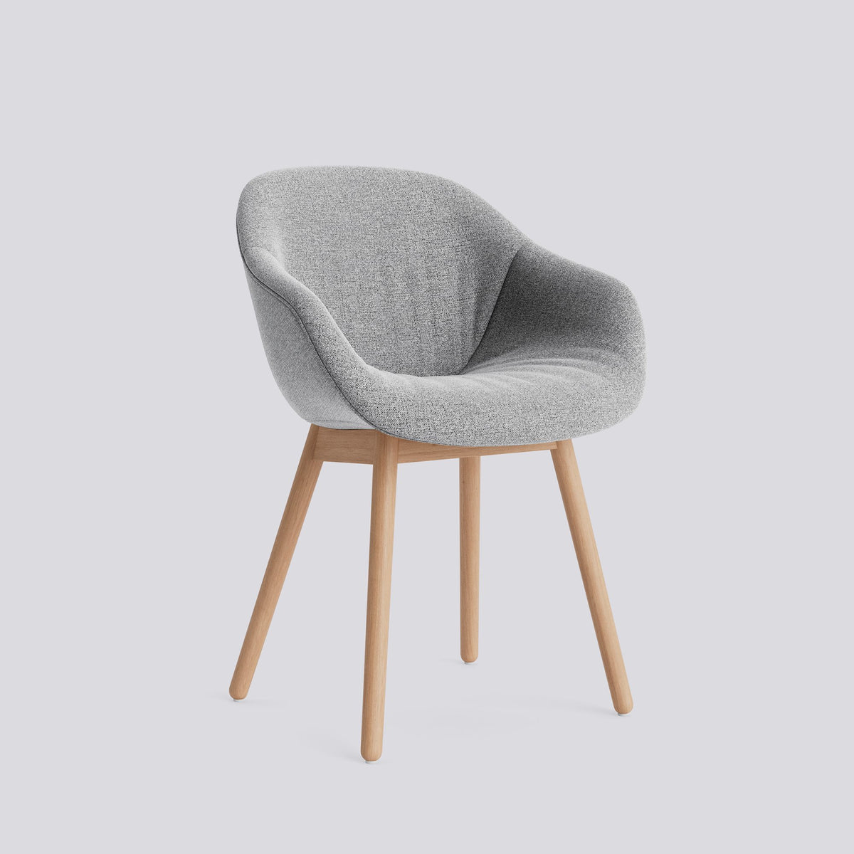 Chaise About A Chair AAC 213 de Hee Welling - Hay-Garnissage intégral matelassé Hallingdal 130, chêne massif laqué à l&