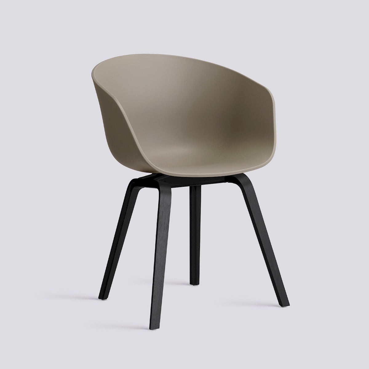 Chaise About A Chair AAC 22 de Hee Welling - Hay-Polypropylène recyclé Khaki, placage de chêne laqué à l&