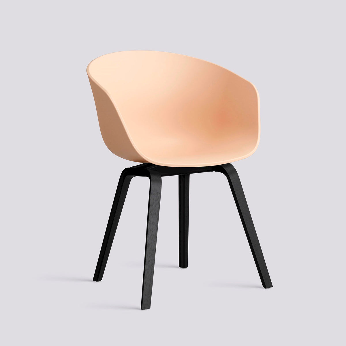 Chaise About A Chair AAC 22 de Hee Welling - Hay-Polypropylène recyclé Pale peach, placage de chêne laqué à l&