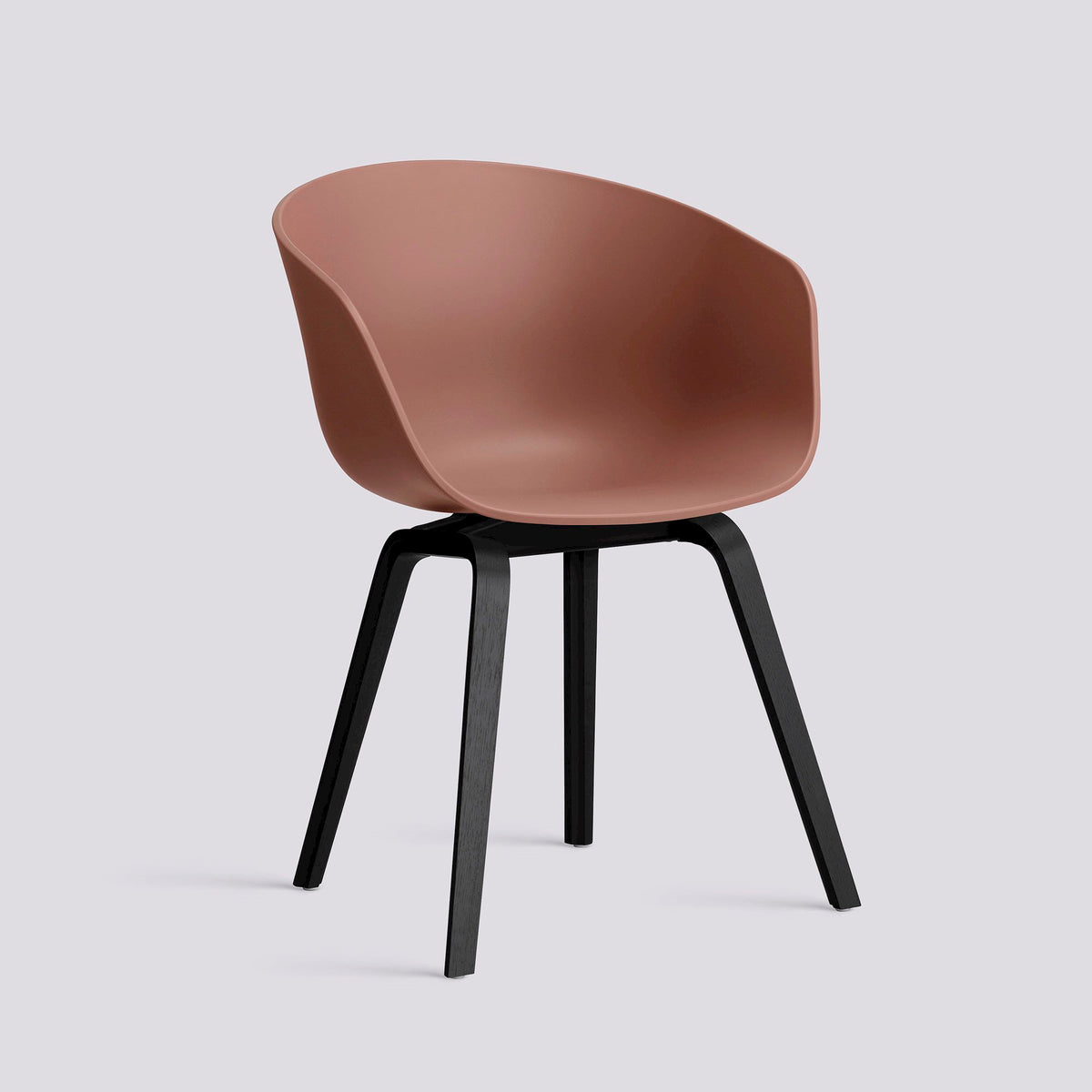 Chaise About A Chair AAC 22 de Hee Welling - Hay-Polypropylène recyclé Soft brick, placage de chêne laqué à l&