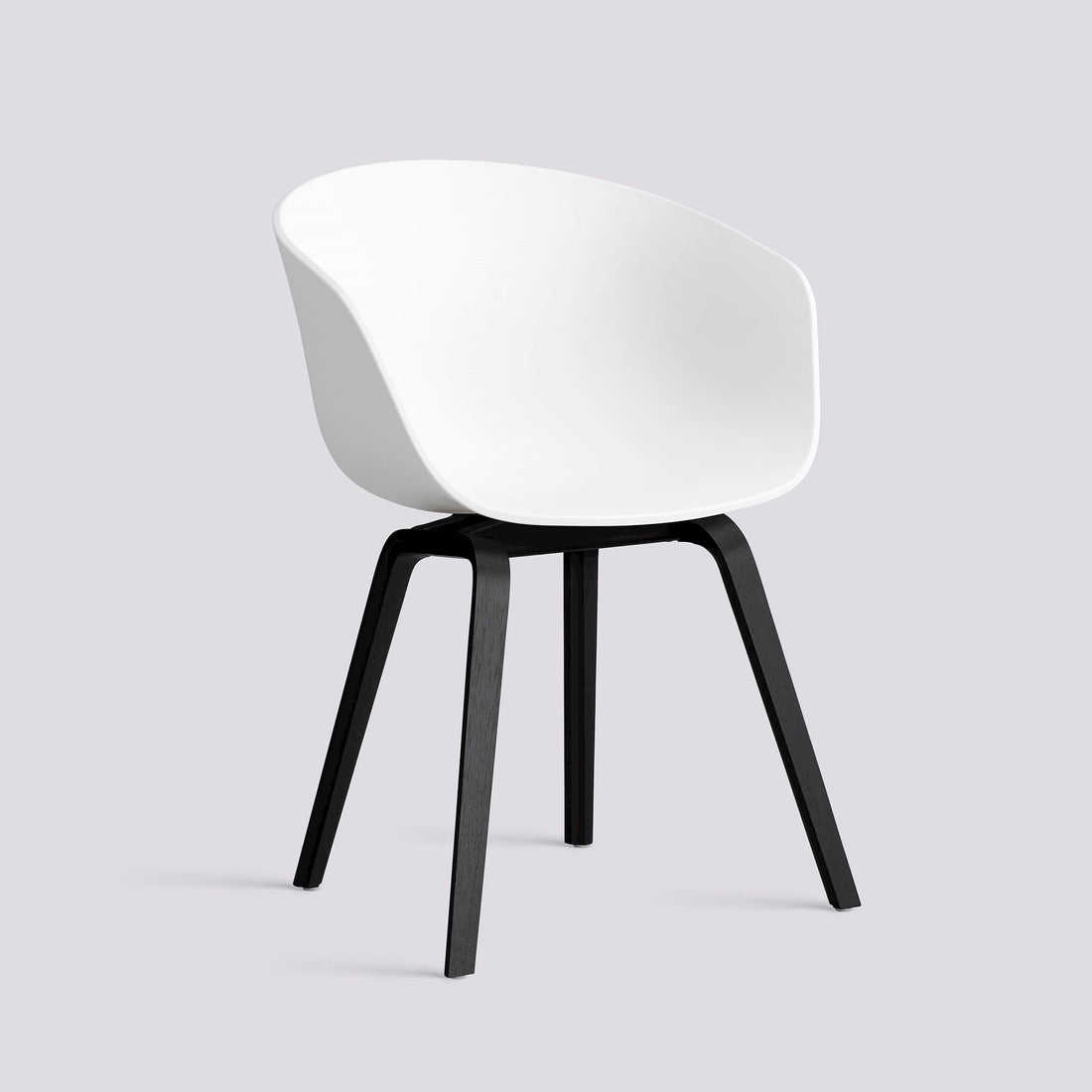 Chaise About A Chair AAC 22 de Hee Welling - Hay-Polypropylène recyclé blanc, placage de chêne laqué à l&