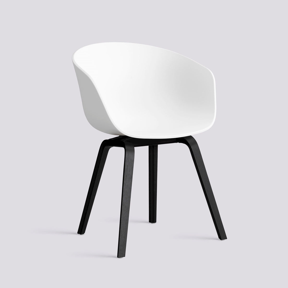 Chaise About A Chair AAC 22 de Hee Welling - Hay-Polypropylène recyclé blanc, placage de chêne laqué à l&