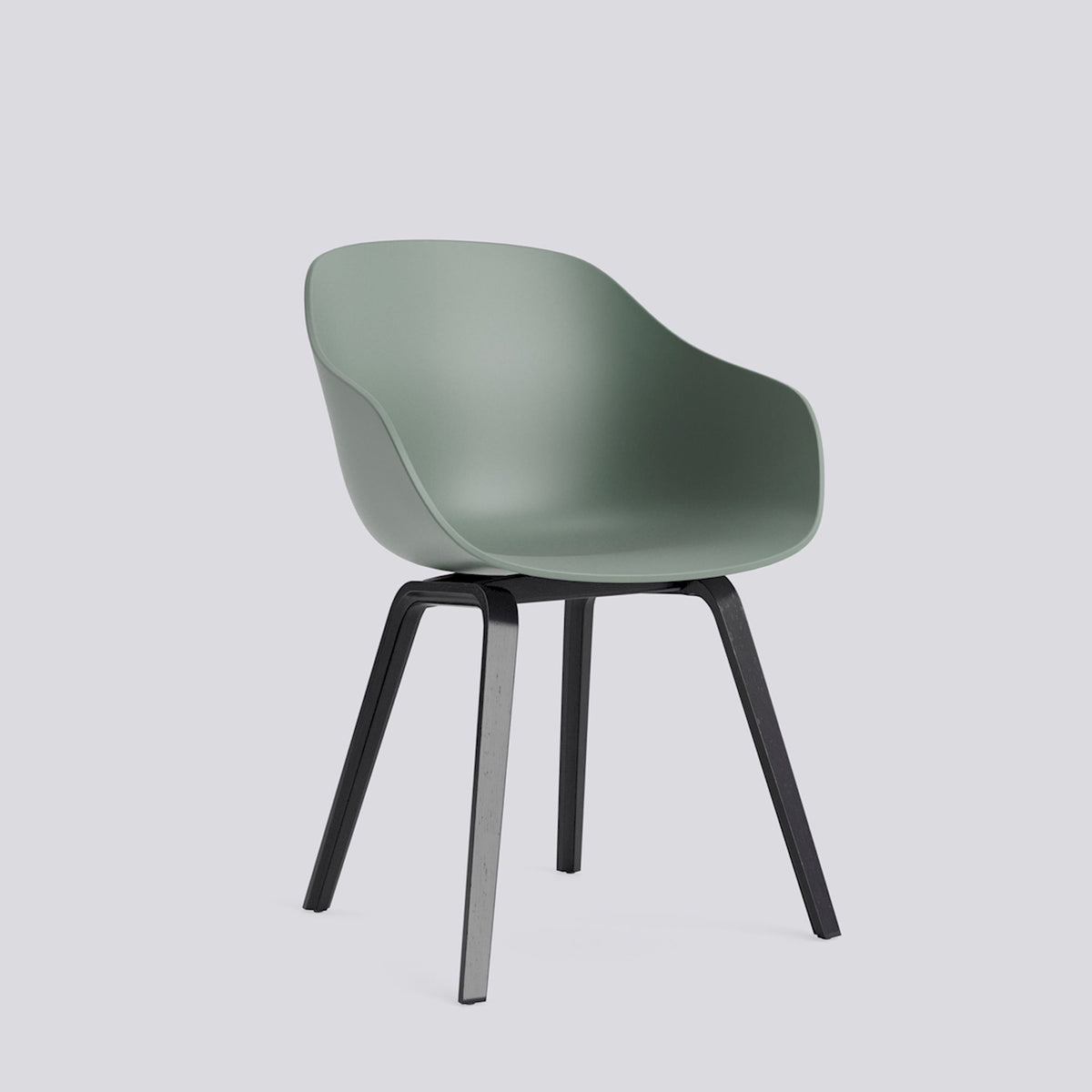 Chaise About A Chair AAC 222 de Hee Welling - Hay-Polypropylène recyclé Fall green, placage de chêne laqué à l&