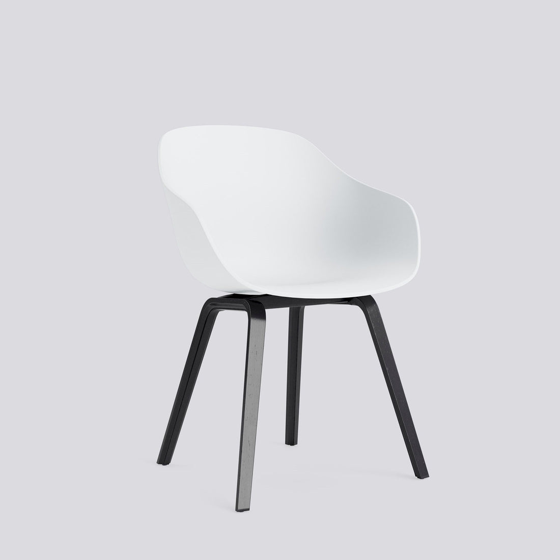 Chaise About A Chair AAC 222 de Hee Welling - Hay-Polypropylène recyclé blanc, placage de chêne laqué à l&