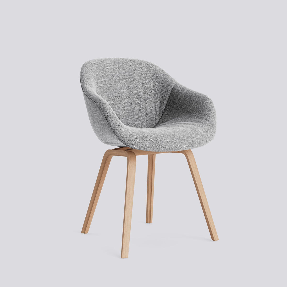 Chaise About A Chair AAC 223 de Hee Welling - Hay-Garnissage intégral matelassé Hallingdal 130, placage de chêne laqué à l&